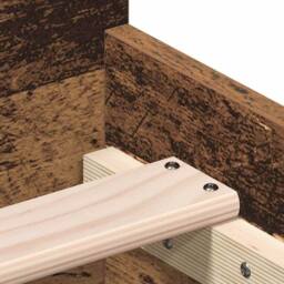 Berkfield Home Durable Bed Frame without Mattress Old Wood 75x190 cm Engineered Wood in Brown - thumbnail 8