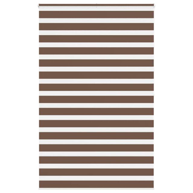 Berkfield Home Zebra Blind Brown 145x200 cm Fabric Width 140.9 cm Polyester - image 1