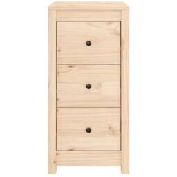 Berkfield Home Sideboard 40x35x80 cm Solid Wood Pine in Brown - Size: 40 x 35 x 80 cm - thumbnail 5