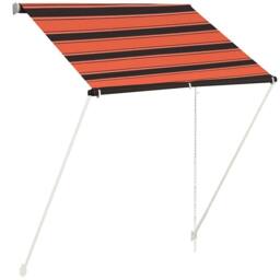 Berkfield Home Retractable Awning 150x150 cm Orange & Brown - thumbnail 1