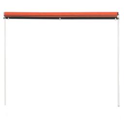 Berkfield Home Retractable Awning 150x150 cm Orange & Brown - thumbnail 4