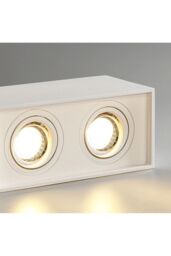 CGC Lighting 'Sasha' White Twin Rectangular Ceiling Spotlight - thumbnail 2