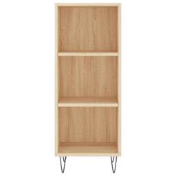 Berkfield Home Highboard Sonoma Oak 34.5x34x180 cm Engineered Wood in Natural - thumbnail 6