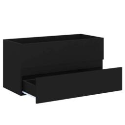 Berkfield Home Sink Cabinet with Built-in Basin Black Engineered Wood - thumbnail 7