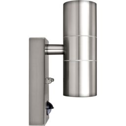 Luceco Outdoor Decorative External Wall Light with PIR Stainless Steel in Grey - thumbnail 4