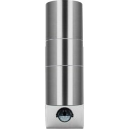 Luceco Outdoor Decorative External Wall Light with PIR Stainless Steel in Grey - thumbnail 2