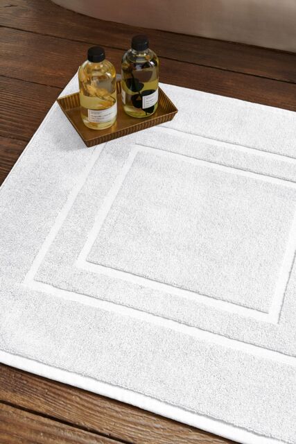 CHRISTY 'Brixton' Luxury 100% Cotton Bath Mats in White - image 1