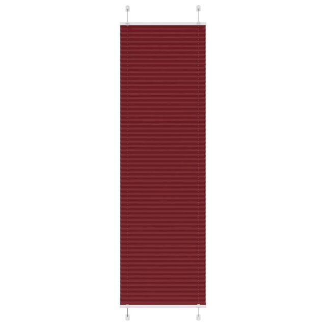 Berkfield Home Pleated Blind Bordeaux Red 55x200 cm Fabric Width 54.4 cm Polyester - image 1