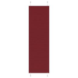 Berkfield Home Pleated Blind Bordeaux Red 55x200 cm Fabric Width 54.4 cm Polyester - thumbnail 1