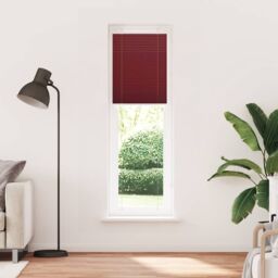 Berkfield Home Pleated Blind Bordeaux Red 55x200 cm Fabric Width 54.4 cm Polyester - thumbnail 2