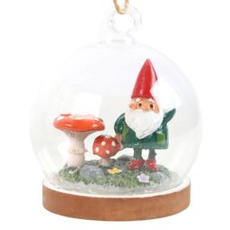Something Different Glass Gnome Hanging Dration in Green - thumbnail 3