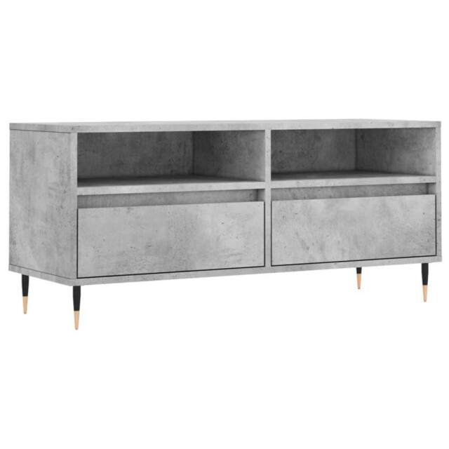 Berkfield Home TV Cabinet Concrete Grey 100x34.5x44.5 cm Engineered Wood - image 1