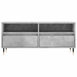 Berkfield Home TV Cabinet Concrete Grey 100x34.5x44.5 cm Engineered Wood - thumbnail 5