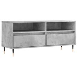 Berkfield Home TV Cabinet Concrete Grey 100x34.5x44.5 cm Engineered Wood - thumbnail 1