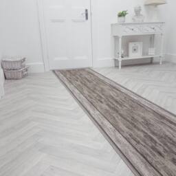 runrug Hallway Runner Rug - Non-Slip, Hardwearing, 5.4mm - 'Rama' in Light Brown - Size: 66 cm x 300 cm - thumbnail 3
