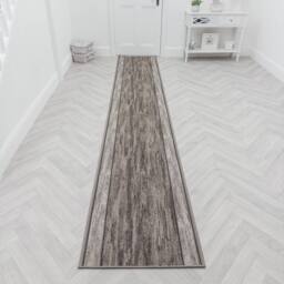 runrug Hallway Runner Rug - Non-Slip, Hardwearing, 5.4mm - 'Rama' in Light Brown - Size: 66 cm x 300 cm - thumbnail 5