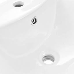 Berkfield Home Freestanding Basin with Pedestal Ceramic White 580x470x200 mm - thumbnail 6
