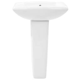 Berkfield Home Freestanding Basin with Pedestal Ceramic White 580x470x200 mm - thumbnail 3