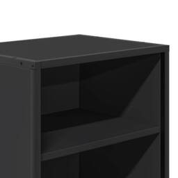Berkfield Home Bedside Cabinet Black 40x31x50 cm Engineered Wood & Metal - Size: 40 x 31 x 50 cm - thumbnail 8