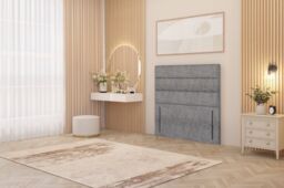 Somnior Chambery Divan Bed Frame 4 Drawers with Floor Standing Headboard Tweed in Grey - Size: King - thumbnail 6