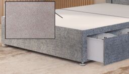 Somnior Chambery Divan Bed Frame 4 Drawers with Floor Standing Headboard Tweed in Grey - Size: King - thumbnail 5