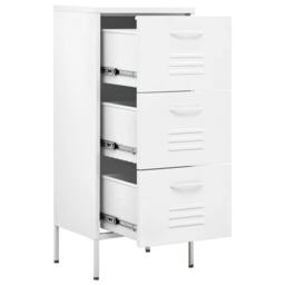 Berkfield Home Storage Cabinet White 42.5x35x101.5 cm Steel - thumbnail 6