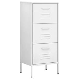 Berkfield Home Storage Cabinet White 42.5x35x101.5 cm Steel - thumbnail 3