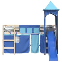 Berkfield Home Curtains for Loft Bed with Tower Blue Polyester - thumbnail 5