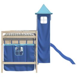 Berkfield Home Curtains for Loft Bed with Tower Blue Polyester - thumbnail 6