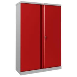 Phoenix Safe Company Steel Storage Cupboard in Grey & Red with Key Lock, SCL1491GRK - Size: 140 cm x 100 cm