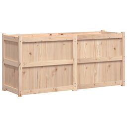Berkfield Home Garden Planter 150x50x70 cm Solid Wood Pine in Brown - Size: 150 x 50 x 70 cm - thumbnail 2