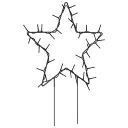 Berkfield Home Warm Christmas Light Decorations with Spikes 3 pcs Star 50 LEDs 29 cm in Black - thumbnail 5