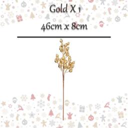 VFM e-Store Christmas Berry Spray Decoration 46cm x 8cm Gold X 1 - Size: 46 cm x 8 cm - thumbnail 2