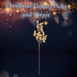 VFM e-Store Christmas Berry Spray Decoration 46cm x 8cm Gold X 1 - Size: 46 cm x 8 cm - thumbnail 3