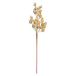 VFM e-Store Christmas Berry Spray Decoration 46cm x 8cm Gold X 1 - Size: 46 cm x 8 cm - thumbnail 1