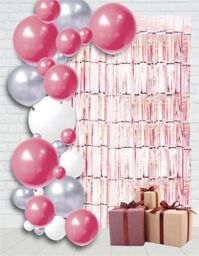 Netagon Shimmer Tinsel Curtain 2M x 1M Rose Gold - thumbnail 6