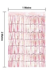 Netagon Shimmer Tinsel Curtain 2M x 1M Rose Gold - thumbnail 3