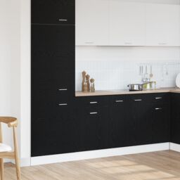 Berkfield Home Black Oak Drawer Cabinet - 50x46x81.5 cm, Made with Engineered Wood - Size: 50x46x81.5 cm - thumbnail 1