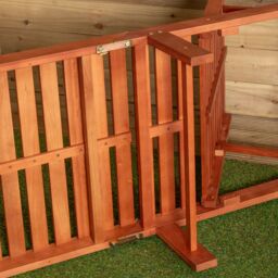 Samuel Alexander 1.9m x 0.6m Outdoor Wooden Adjustable Foldable Sunlounger with Wheels in Brown - thumbnail 5