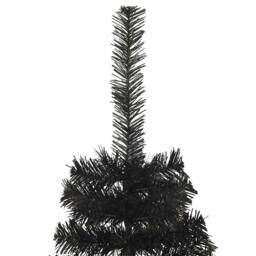 Berkfield Home Christmas Tree with 300 LEDs with Stand Black 180 cm PVC - thumbnail 5