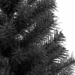 Berkfield Home Christmas Tree with 300 LEDs with Stand Black 180 cm PVC - thumbnail 7