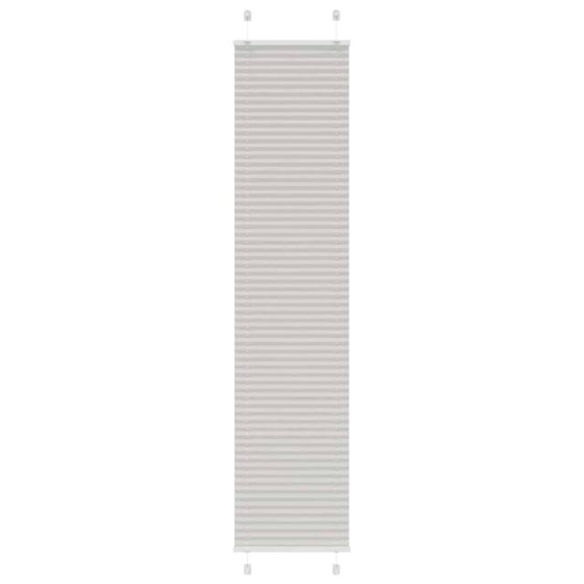 Berkfield Home Pleated Blind Light Grey 50x200 cm Fabric Width 49.4 cm Polyester - image 1