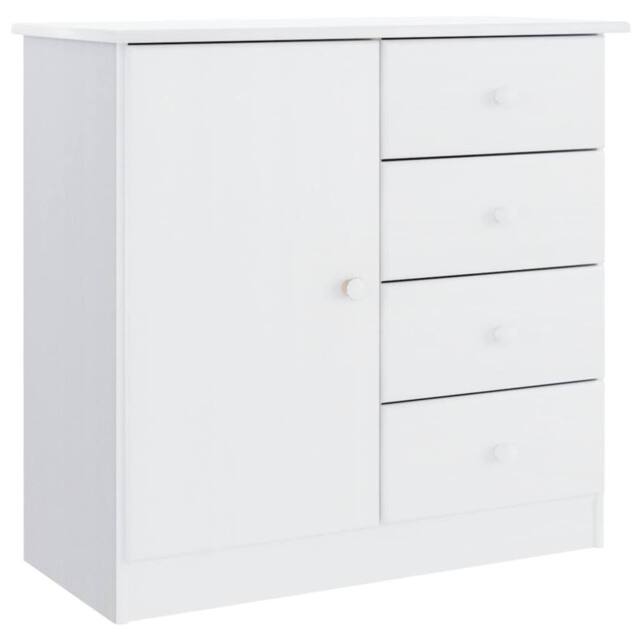 Berkfield Home Sideboard ALTA White 77x35x73 cm Solid Wood Pine - Size: 77 x 35 x 73 cm - image 1