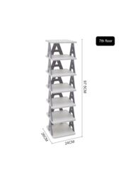 H&O Direct 7-Tier Corner Vertical Shoe Rack in Grey - thumbnail 3