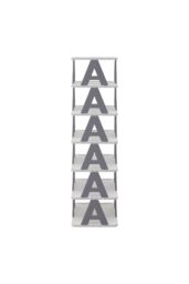 H&O Direct 7-Tier Corner Vertical Shoe Rack in Grey - thumbnail 5