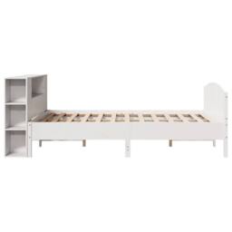 Berkfield Home Decorative Bookcase Bed without Mattress White 160x200cm Solid Wo - Size: 160x200 cm - thumbnail 5