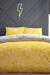 Furn Doodles Abstract Reversible Duvet Cover Set in Black - Size: Single - thumbnail 2