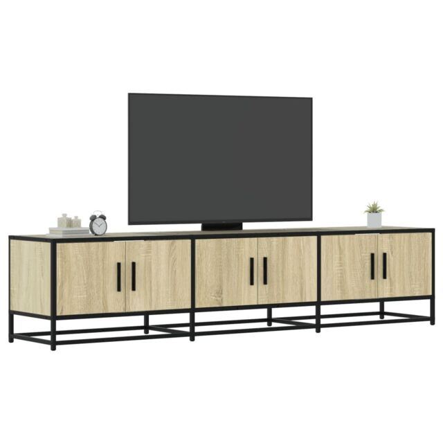 Berkfield Home TV Cabinet Sonoma Oak 180x35x41 cm Engineered Wood in Brown - Size: 180 x 35 x 41 cm - image 1