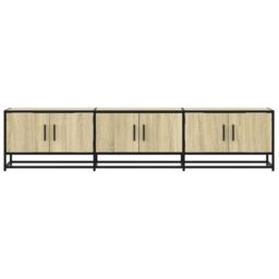 Berkfield Home TV Cabinet Sonoma Oak 180x35x41 cm Engineered Wood in Brown - Size: 180 x 35 x 41 cm - thumbnail 4