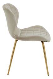 Orsina Warton Velvet Dining Chair in Light Brown - thumbnail 3